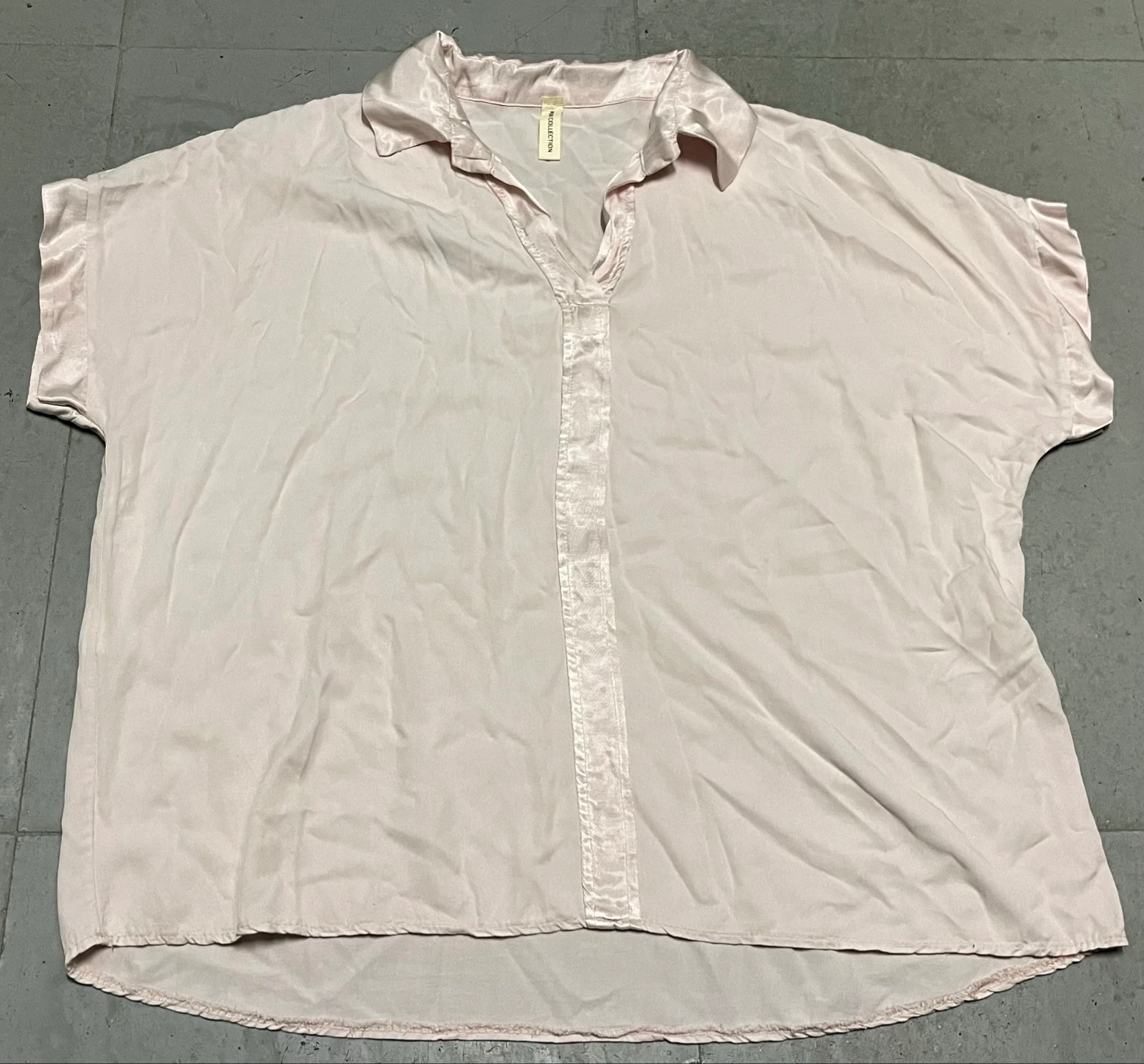 Blusa satén y viscosa rosa